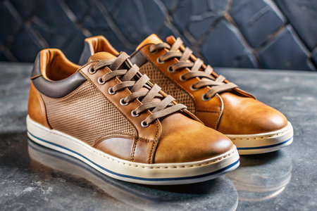 Stylish elegant trendy fashionable sneakersの写真素材