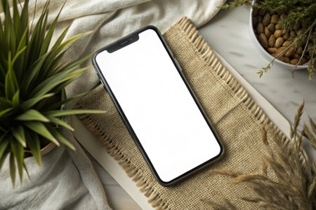 Phone blank display for mockupの写真素材