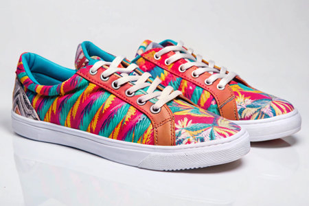 Stylish elegant trendy fashionable sneakersの写真素材