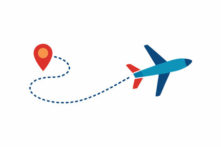 Aeroplan Route vector on white background