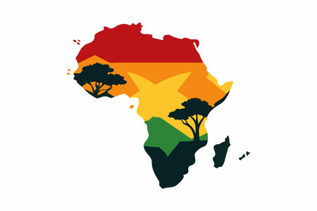 Africa day vector on white backgroundのイラスト素材