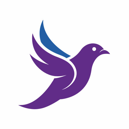 Bird logo vector on white  backgroundの写真素材