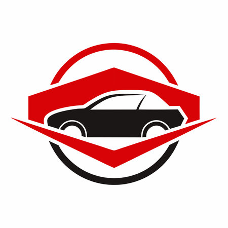 Car logo vector on white backgroundのイラスト素材