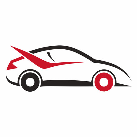 Car logo vector on white backgroundのイラスト素材
