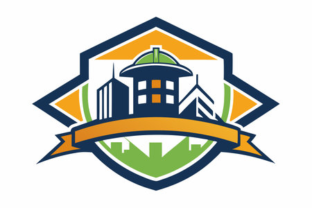 Construction logo vector on white backgroundのイラスト素材