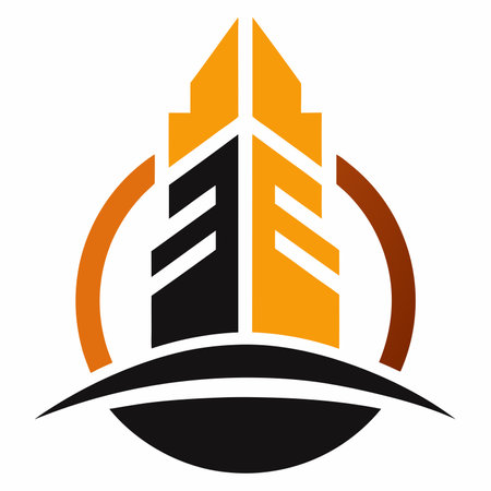 Construction logo vector on white backgroundのイラスト素材