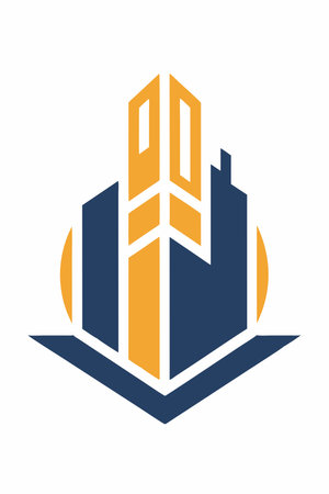 Construction logo vector on white backgroundのイラスト素材