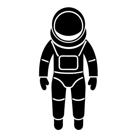 Astronaut silhouette isolated on white backgroundのイラスト素材
