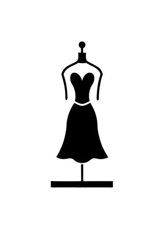 Boutique silhouette isolated on white backgroundのイラスト素材