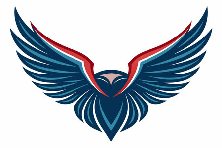 Eagle wings vector on white  backgroundのイラスト素材