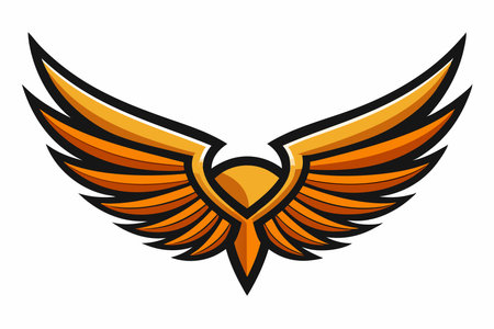 Eagle wings vector on white  backgroundのイラスト素材