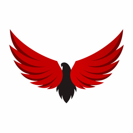 Eagle wings vector on white  backgroundのイラスト素材