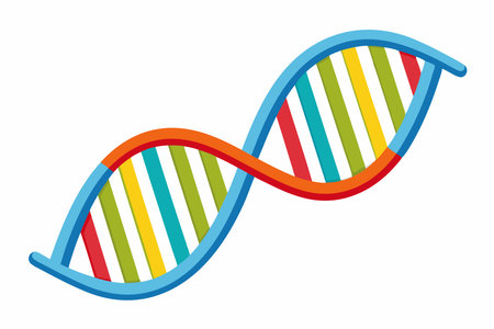 DNA vector on white backgroundのイラスト素材