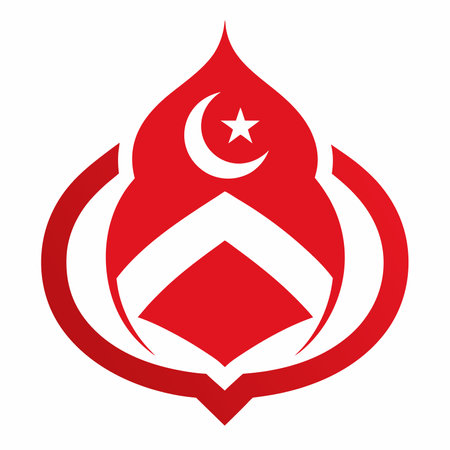 Islamic logo vector on white backgroundのイラスト素材