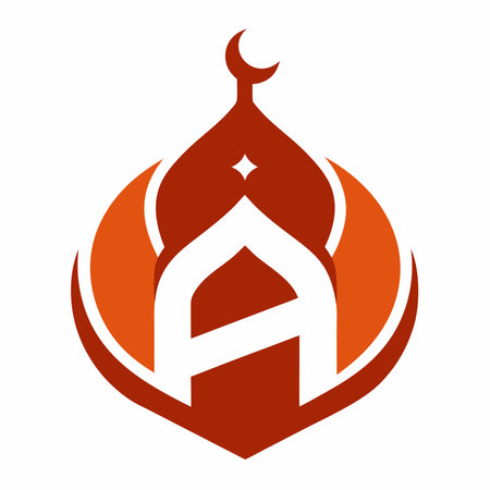 Islamic logo vector on white backgroundのイラスト素材