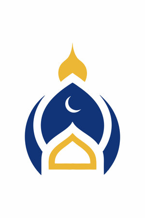 Islamic logo vector on white backgroundのイラスト素材