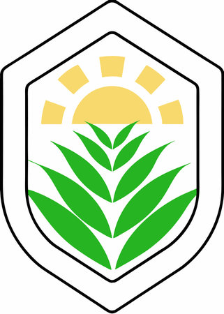 Agriculture logo illustration on white backgroundのイラスト素材