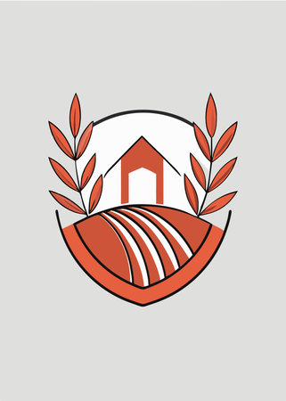 Agriculture logo illustration on white backgroundのイラスト素材