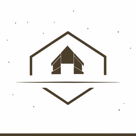 Construction logo illustration on white backgroundのイラスト素材