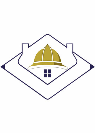 Construction logo illustration on white backgroundのイラスト素材