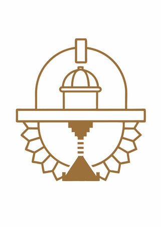 Construction logo illustration on white backgroundのイラスト素材