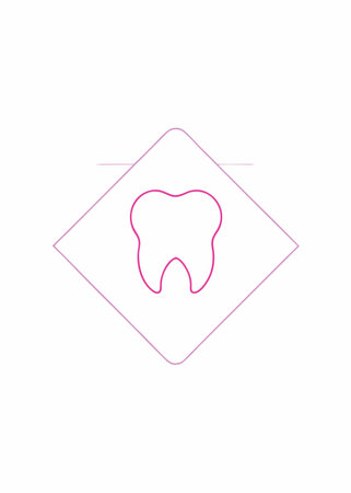 Dental logo illustration on white backgroundのイラスト素材