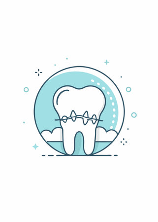 Dental logo illustration on white backgroundのイラスト素材