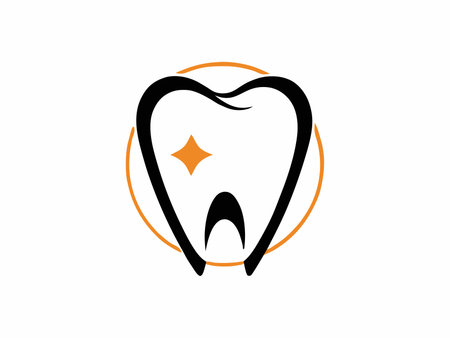 Dental logo illustration on white backgroundのイラスト素材