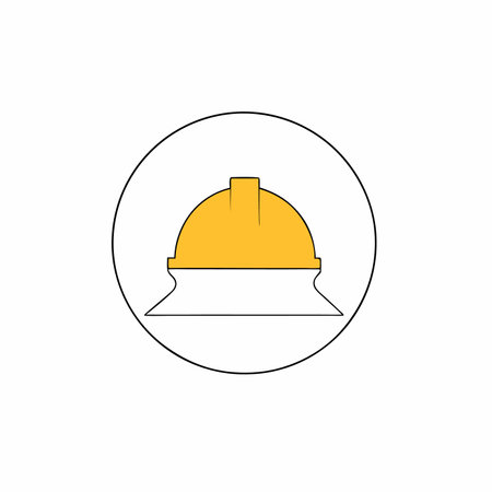 Construction logo illustration on white backgroundのイラスト素材