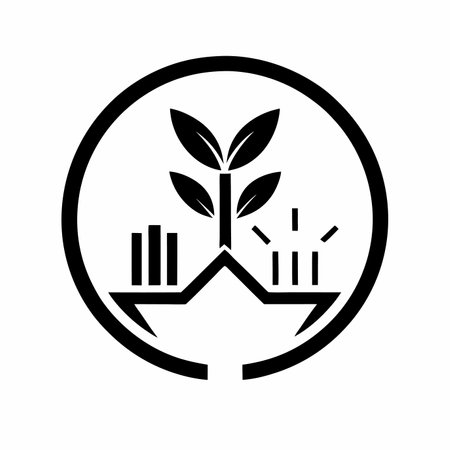 Eco logo illustration on white backgroundのイラスト素材