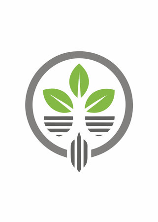 Eco logo illustration on white backgroundのイラスト素材