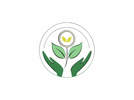 Eco logo illustration on white backgroundのイラスト素材
