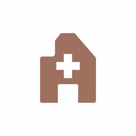 Hospital logo illustration on white backgroundのイラスト素材