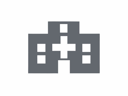 Hospital logo illustration on white backgroundのイラスト素材