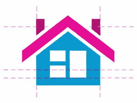 House logo illustration on white backgroundのイラスト素材