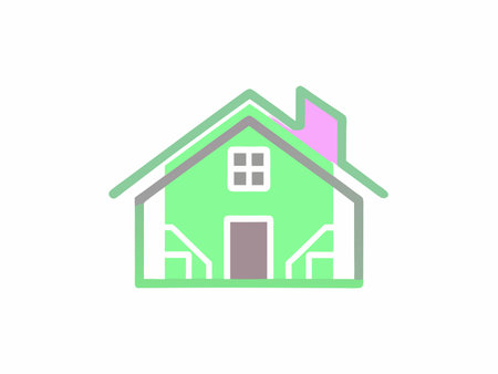House logo illustration on white backgroundのイラスト素材