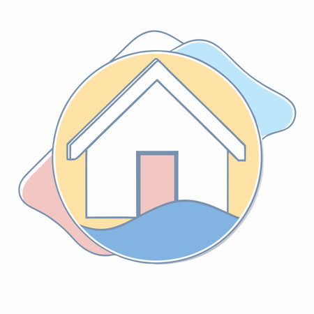 House logo illustration on white backgroundのイラスト素材