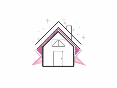 House logo illustration on white backgroundのイラスト素材