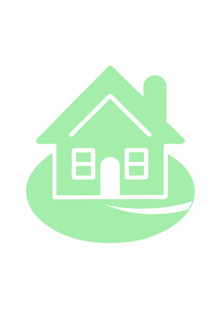 House logo illustration on white backgroundのイラスト素材