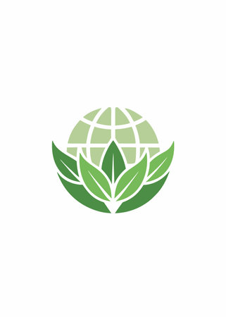 Eco logo illustration on white backgroundのイラスト素材