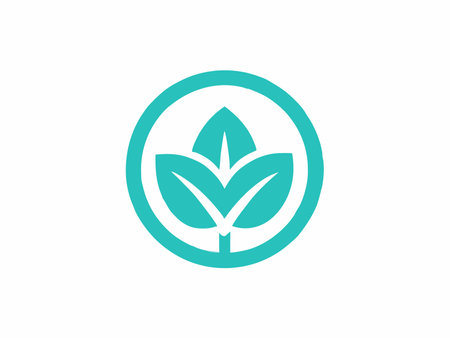 Eco logo illustration on white backgroundのイラスト素材