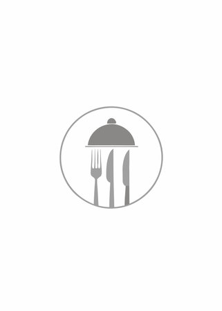 Restaurant logo illustration on white backgroundのイラスト素材