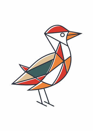 Abstract minimal bird continuous line art illustration on white backgroundのイラスト素材
