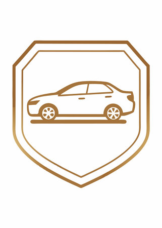Car logo illustration on white backgroundのイラスト素材