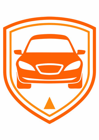 Car logo illustration on white backgroundのイラスト素材