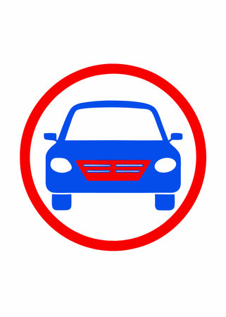 Car logo illustration on white backgroundのイラスト素材