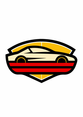 Car logo illustration on white backgroundのイラスト素材