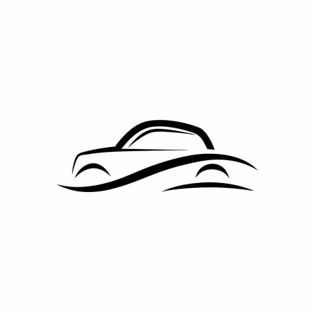Car logo illustration on white backgroundのイラスト素材