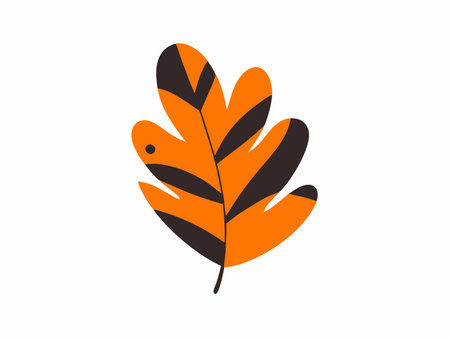Leaf minimal vector art on white backgroundのイラスト素材