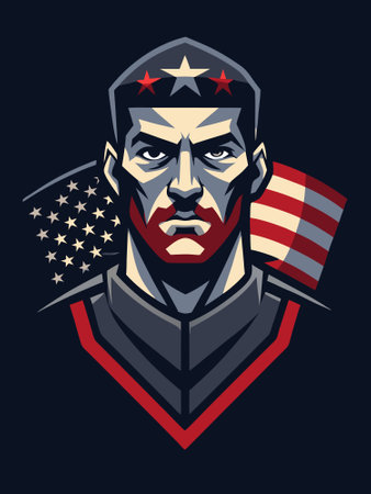 American flag illustration for t-shirt graphicsのイラスト素材